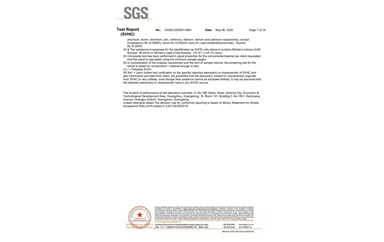 環(huán)保測試報告 SVHC CANEC25009119801